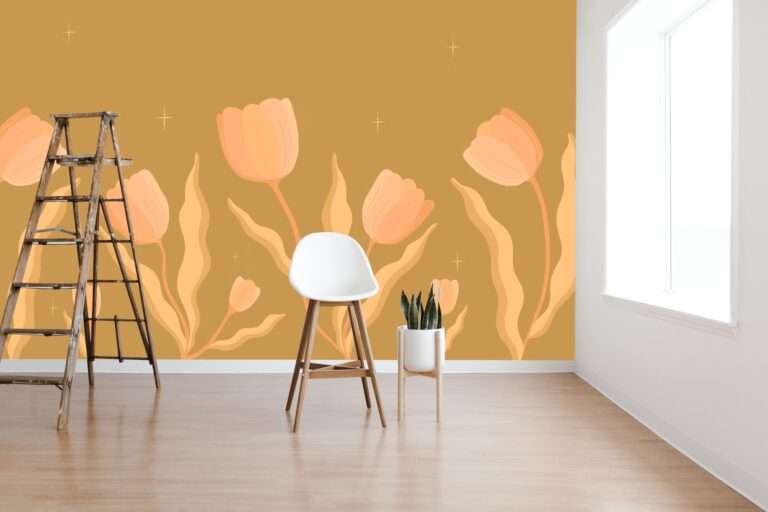 FRESQUE MURALE – FLEURS MAGIQUES